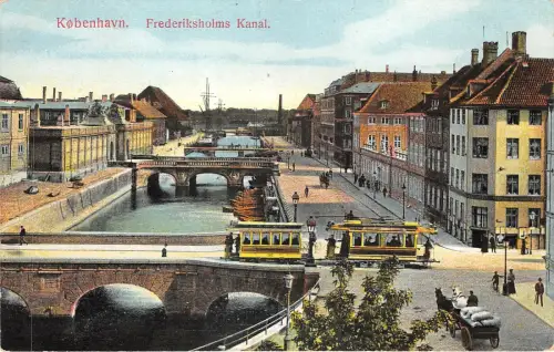 Lot108 Kopenhagen Frederiksholms Kanal Straßenbahn Wagen Dänemark
