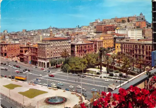 B58395 Cagliari panorama parziale e Castello italien