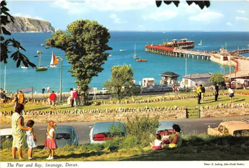 BT18098 the pier and bay swanage uk