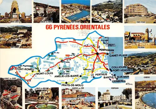BR15816 Pyrenäen Orientales Karte Cartes Geographiques Frankreich