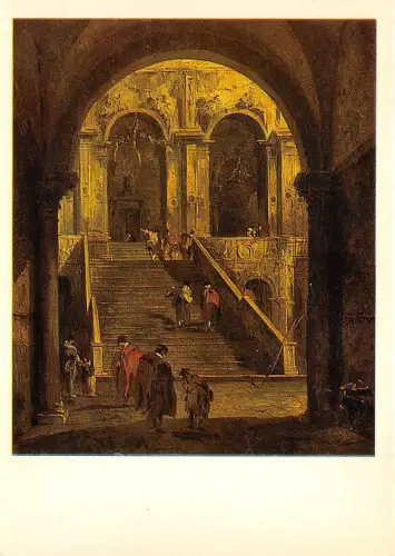B75002 francesco guardi terrassengemälde peinture art postkarte