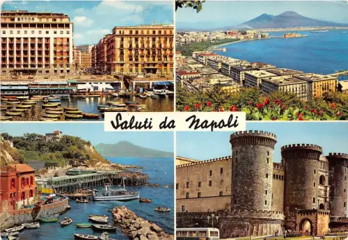 B69599 Italia Napoli Boote Bateaux Multiviews Italien