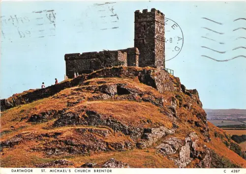 B84285 dartmoor st michaels church brentor uk