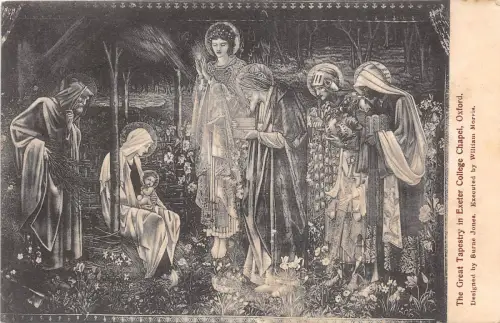 BR58469 der große Wandteppich in Exeter College Kapelle Oxford Postkarte UK