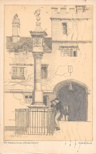 BR94119 the sundial corpus christi oxford postkarte uk