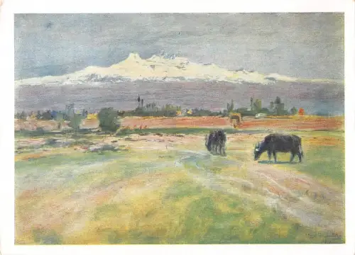 BT15796 Kuh Vaches Paint Peintures Russland Moskau Postkarte