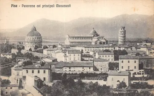 Br35421 Pisa Panorama col Principali Monumenti italy