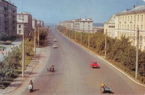 B109361 Russland Kamensk Uralsky Aluminium Straße Oldtimer Motorräder