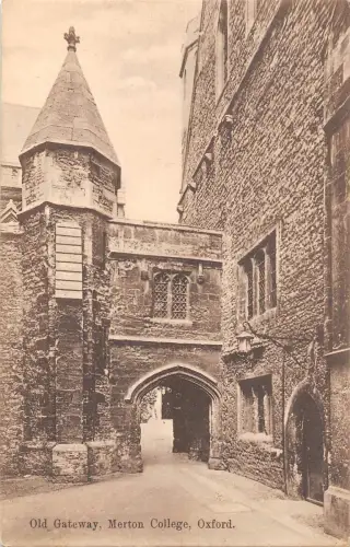 uk23167 old gateway merton college oxford real photo uk