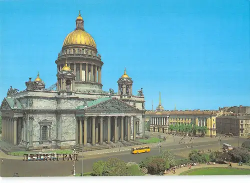B110262 Russland Leningrad Isaakskathedrale Straße Auto Bus