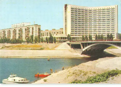 B110126 Russland Kiew Flussbrücke Promenade Plage Pont