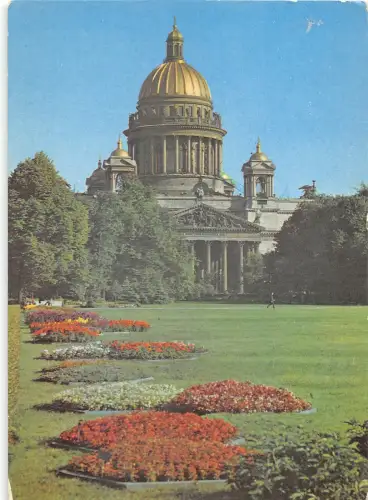 B110086 Russland Leningrad Basilika Promenade Park Blumen Fleurs