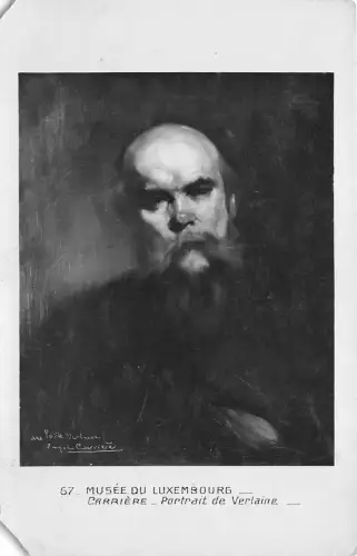B74957 carriere portrait de verlaine musee luxemburg gemälde eckschnitt kunst