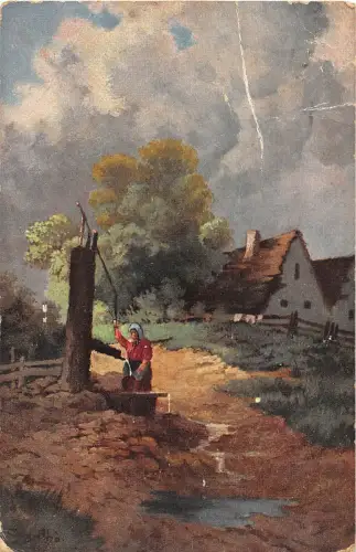 BF38880 Landschaftsmalerei Kunst Postkarte