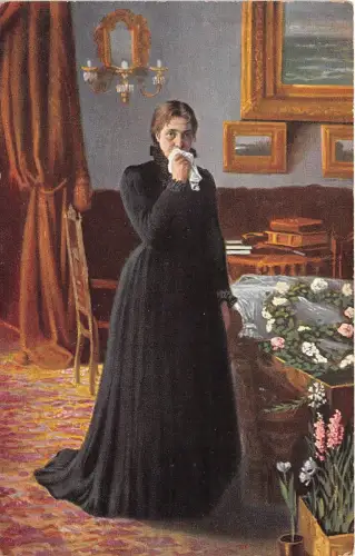 B28516 Frauen Kunst Russland Gemälde Kramskoi Sesespoir