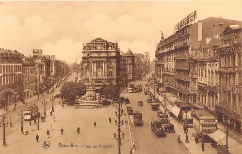 Br35046 Bruxelles Place du Bruckere Tramways belgien