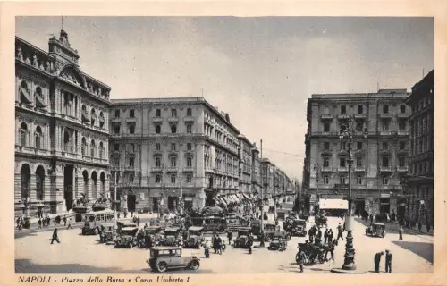 B39369 Napoli Piazza della Borsa e Corso Umberto I Italien