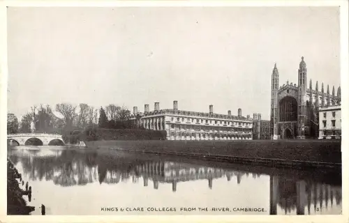 uk2645 Kings and Clare Colleges Cambridge Echtfoto UK