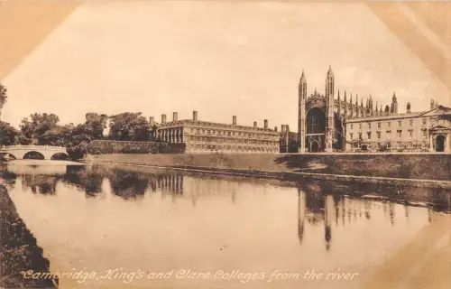 uk4003 Kings and Clare Colleges Cambridge Echtfoto UK