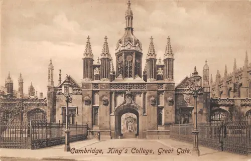 uk23745 great gate kings college cambridge real photo uk