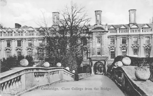 uk23738 clare college from the bridge cambridge real photo uk