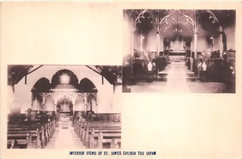 B4806 Innenansichten St James Church Tsu Japan Front/Back Scan