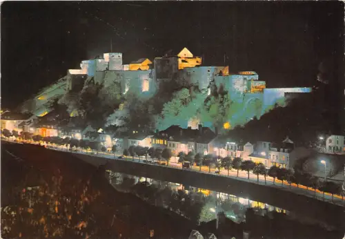 BG12000 bouillon sur semois le chateau fort vue de nuit belgium