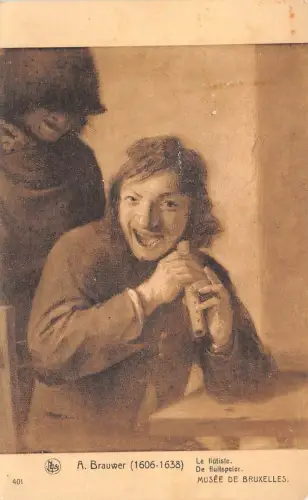 B74953 a brauer le flotiste painting printure art