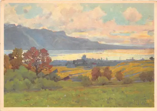 BF38925 Jacques Odier Vevey Gemälde Kunst Postkarte