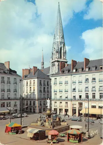 B66634 Nantes La Place Royale et l`Eglise St nicolas france