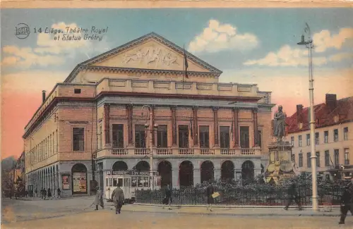 Br36128 Liege Theatre Royal et Statue Gretry Belgien