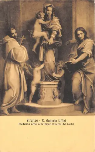 B39446 Firenze R Galleria Uffizi Madonna detta Arpie italy