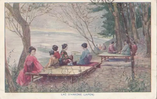 B78018 lac d hakone japan scan front/back image