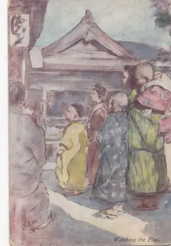 B81638 Watch the Play Painting Painture Japan Front/Back Image