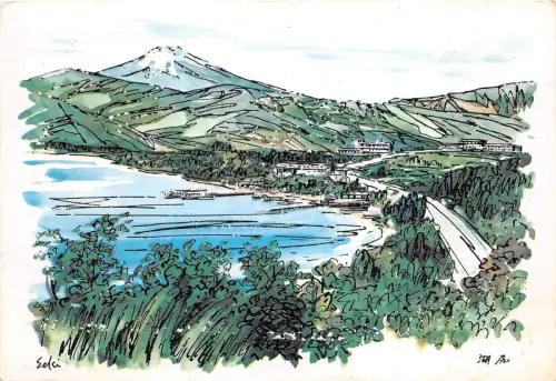 B90152 Gemälde Postkarte Kunst Ecki Japan