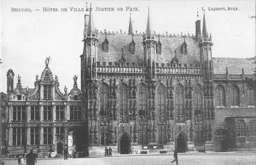 BR55930 Hotel de ville et justice de Paix Bruges belgien