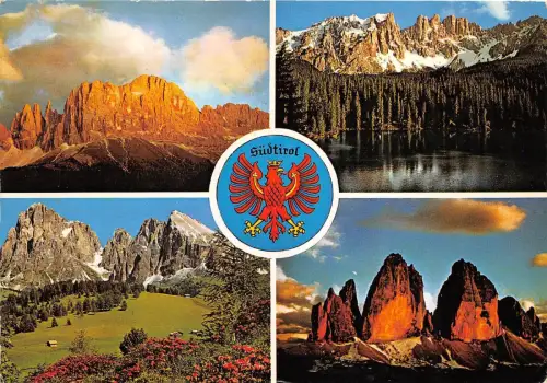 BR21320 Rosengarten Abendgluhen Dolomiten Rosengarten Italien