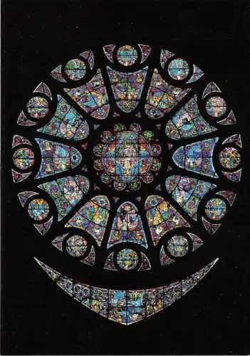 B83125 cathedrale de reims rose de transept sud france