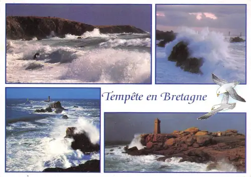 B50019 Bretagne Storn in Britany Strong Winds entlang der Küste Frankreichs