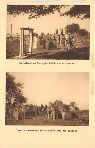 BF2602 chevaux sentinelles en terre cuite pres des pagodes china