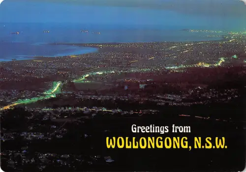 BR101859 Wollongong Sublime Point Port Kembla bei Nacht Australien