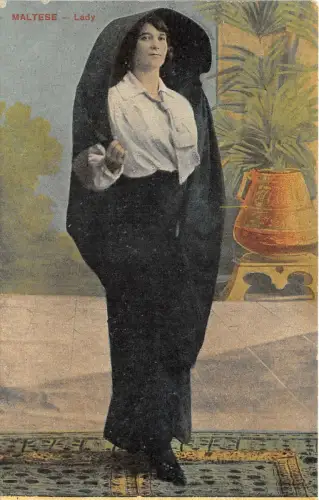US6644 Malteserin Malta Typen Folklore Kostüm