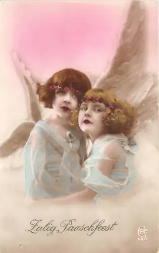 Lot171 Grüße Paas Ostern Niederlande Engel Mädchen