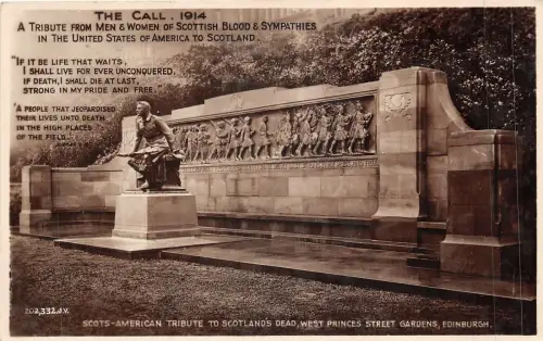 Lot162 scots american tribute to scotlands dead edinburgh real photo