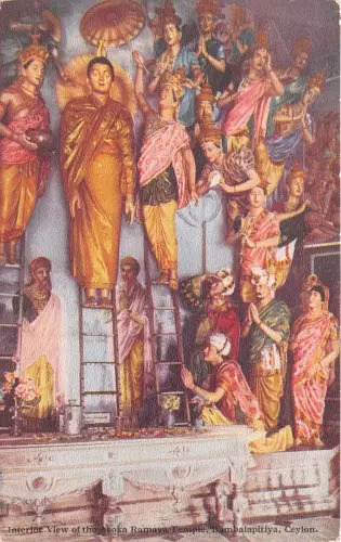 Lot250 Innenansicht Tempel Bambalapitiya Ceylon Sri Lanka