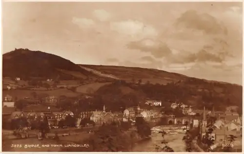 BR69614 Brücke und Stadt Llangollen Wales Richter 3225 Echtfoto