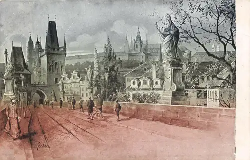 BT3037 praha prag Prag auf Karlsbrücke Tschechien