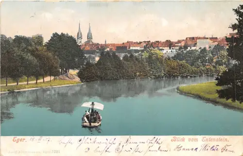 BT3040 eger cheb blick vom entenstein Boot Tschechien