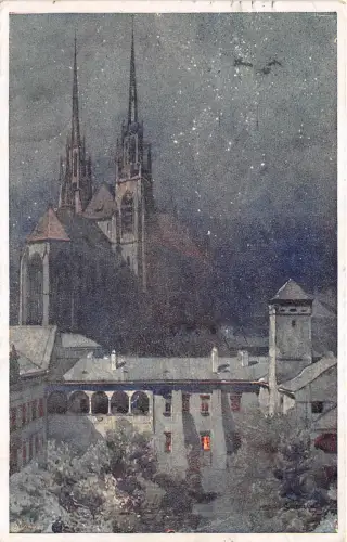 BT3085 Brunn Brünn Der Dom Gemälde AK Tschechien