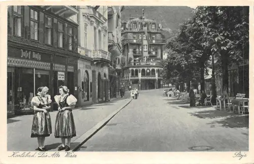 BT3081 karlsbad weltbad karlovy verschiedene die alte wiese typen Tracht Tschechien